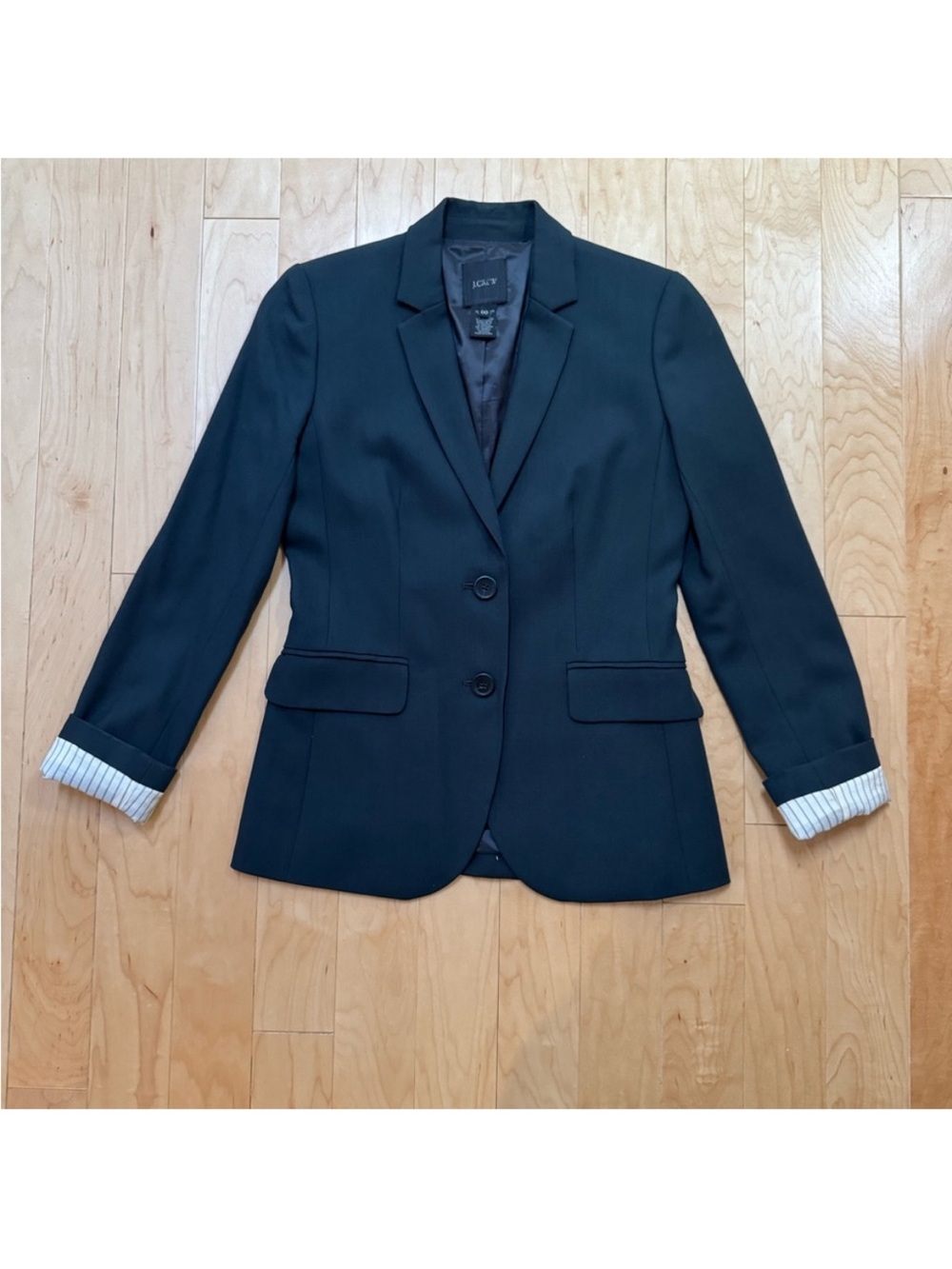 J. Crew Dark Green Two-Button Tailored Blazer